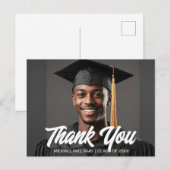 Absolventenfoto Fette Schrift Absolventen Danke Postkarte (Vorne/Hinten)