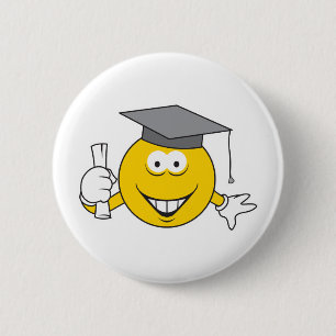 Absolventengesicht Button