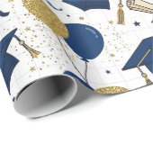 Absolventenparty Abschluss Geschenkpapier (Rolleneckpunkt)