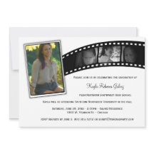 Absolventenparty-Foto-Einladung im Stil eines alte