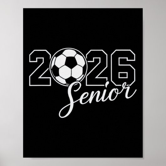Absolventin 2026 Fußballmutter High School Abschlu Poster (Vorne)