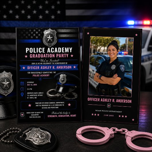 Absolventin der Polizeischule Thin Blue Line | Einladung