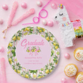 Absolventin Pink Lemon Absolventenfeier Pappteller (Party)