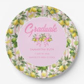Absolventin Pink Lemon Absolventenfeier Pappteller (Vorderseite)