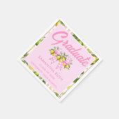 Absolventin Pink Lemon Absolventenfeier Serviette (Ecke)