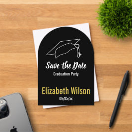 Absolventin Save the Date Acryleinladungen