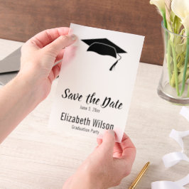 Absolventin Save the Date Pergament Einladungen