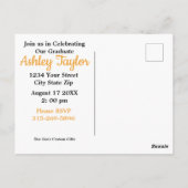 Absolventin Save the Date Postkarte (Rückseite)