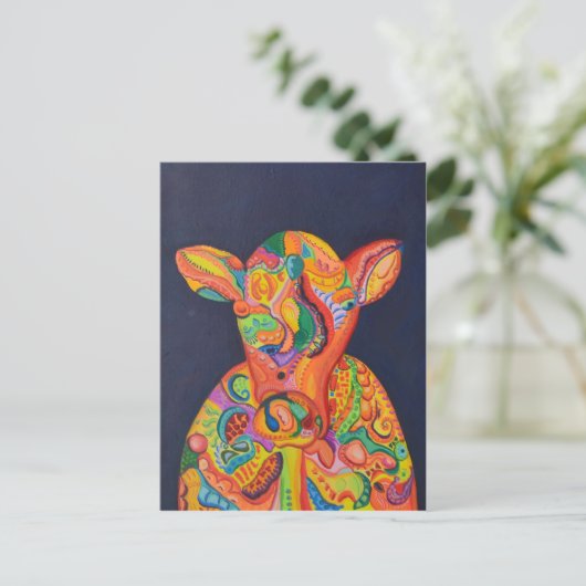 Absract Cow Postkarte (Stehend Vorderseite)