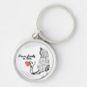 absract design cat with inspirational saying schlüsselanhänger (Vorne)