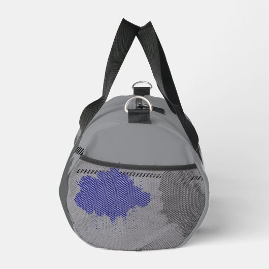 Absract Silver and Blue Cloud Art Gym & Travel Duffle Bag (Rechts)