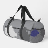 Absract Silver and Blue Cloud Art Gym & Travel Duffle Bag (Rechte Ecke)