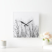 Absract White Quadratische Wanduhr (Zuhause)