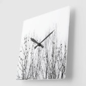 Absract White Quadratische Wanduhr (Winkel)