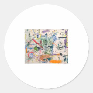 Absrtact Painting Jeff Hankamer Artjunkhaus Kunst, Runder Aufkleber