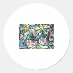 Absrtact Painting Jeff Hankamer Artjunkhaus Kunst, Runder Aufkleber