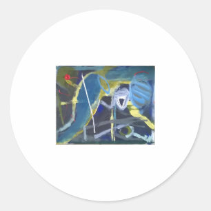 Absrtact Painting Jeff Hankamer Artjunkhaus Yoga Runder Aufkleber