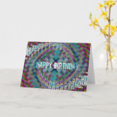 Abstact Birthday Illusion Karte (Gelbe Blume)