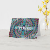 Abstact Birthday Illusion Karte (Gelbe Blume)