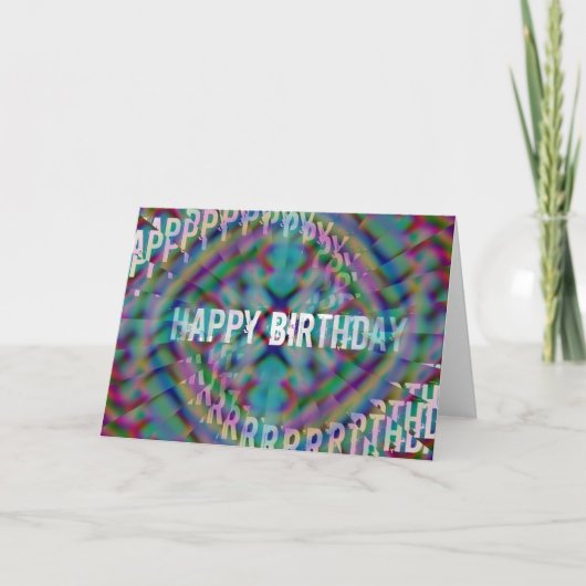 Abstact Birthday Illusion Karte (Vorderseite)