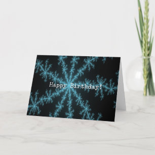 Abstact Blue Snowflake, Geburtstag Feiertagskarte