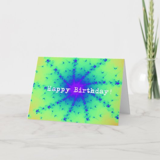 Abstact Blue und Green Birthday Karte (Vorderseite)