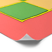 Abstact Design in Squares Poster (Ecke)