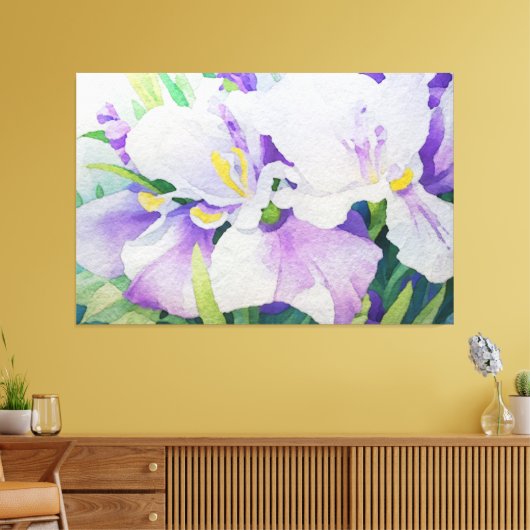 *~* Abstact Floral TV2 Stretched Canvas Print Leinwanddruck (Insitu (Wohnzimmer))