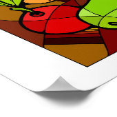 Abstact Fruit Kitchen Decor 15x15 Poster (Ecke)