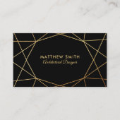Abstact Geometric Gold Lines Modern Business Card Visitenkarte (Vorderseite)