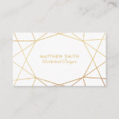 Abstact Geometric Gold Lines Modern Business Card Visitenkarte (Vorderseite)