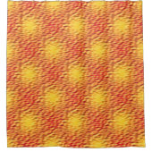 Abstact Liquid Fire Interlocking Muster Duschvorhang (Vorderseite)