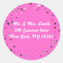 Abstact Tree of Life Bat Mitzvah Einladung Runder Aufkleber