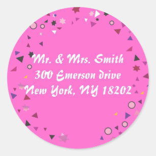 Abstact Tree of Life Bat Mitzvah Einladung Runder Aufkleber