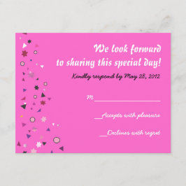 Abstact Tree of Life Bat Mitzvah Reply Card RSVP Karte