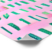 Abstact Vase and Table Setting in Aqua and Orange Poster (Ecke)