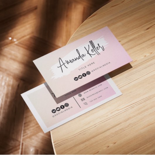 Abstact Watercolor Minimalistische Geschäfte Visitenkarte