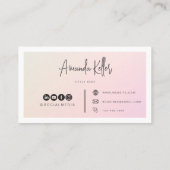 Abstact Watercolor Minimalistische Geschäfte Visitenkarte (Rückseite)