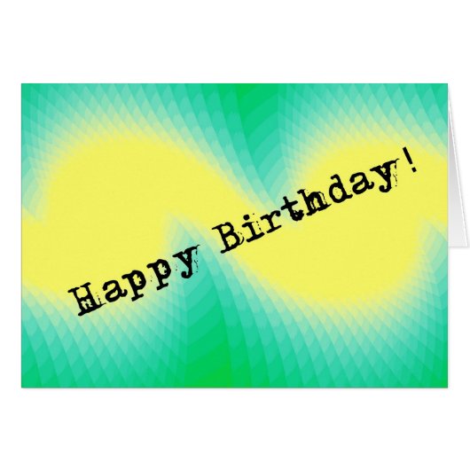 Abstact Yellow and Green Birthday (Vorderseite (Horizontal))