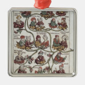 Abstammungsbaum von Laban Silbernes Ornament (Vorne)