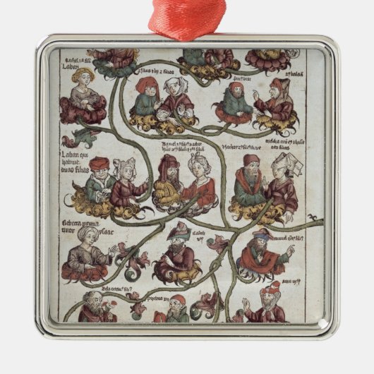 Abstammungsbaum von Laban Silbernes Ornament (Vorne)