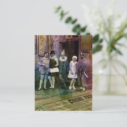 Abstand am Zirkus Postkarte (Stehend Vorderseite)