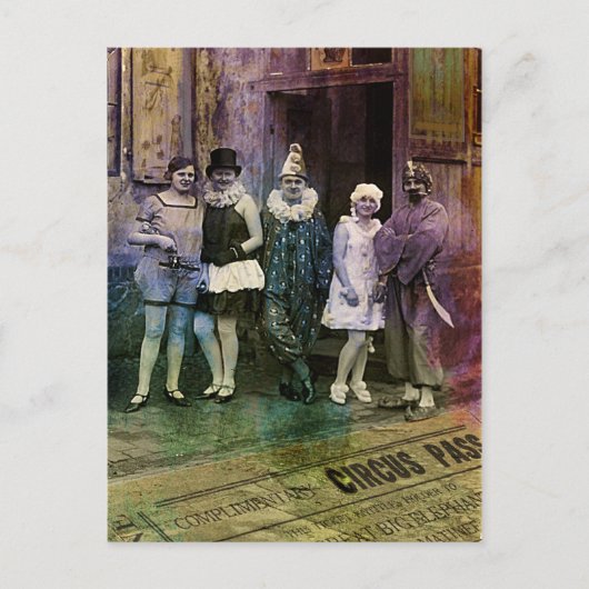 Abstand am Zirkus Postkarte (Vorderseite)