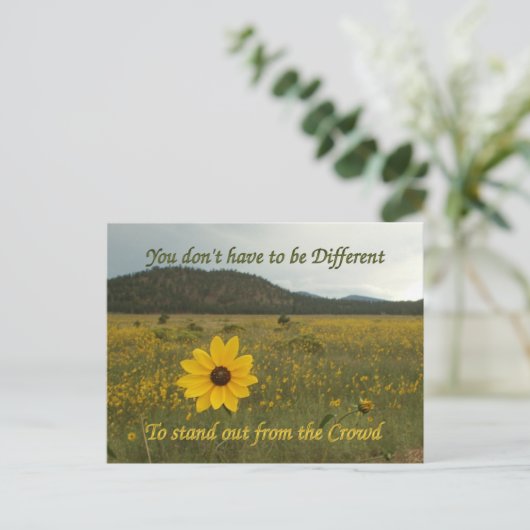 Abstand von der Menge Postkarte (Stehend Vorderseite)