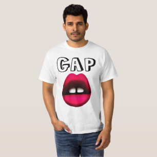 ABSTANDS-ZAHN-MÄDCHEN-T - SHIRT-LIPPEN T-Shirt
