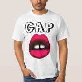 ABSTANDS-ZAHN-MÄDCHEN-T - SHIRT-LIPPEN T-Shirt (Vorderseite)