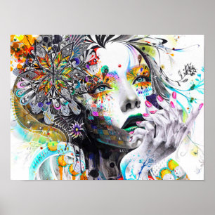 Abstarct Mädchen Poster
