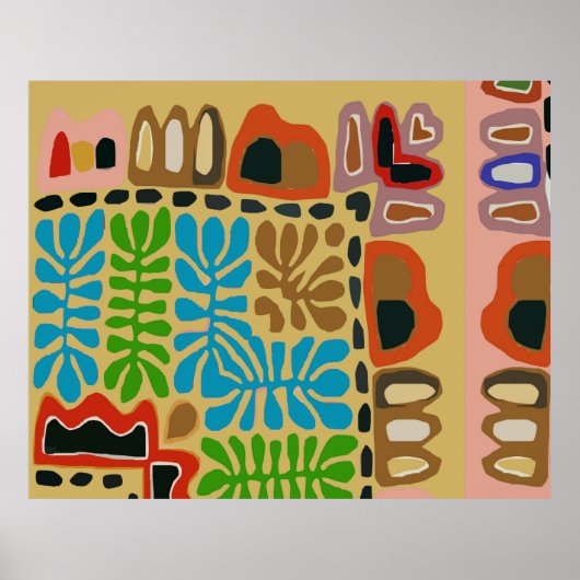 Abstarted Western Village Poster (Vorne)