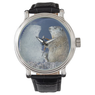 Abstechen am Groundhog Day Armbanduhr