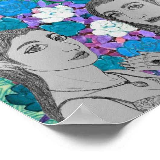 Abstellen der Hochzeitsringe Poster (Ecke)